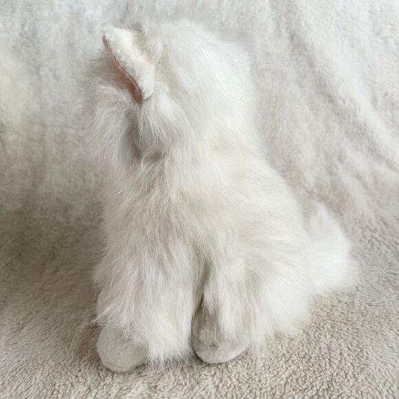 Walmart White Persian Cat Kitten 10” Realistic Plush Stuffed Animal Vintage Toy - Picture 2 of 7